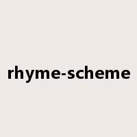 rhyme-scheme是什么意思