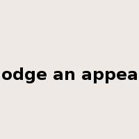 lodge an appeal是什么意思