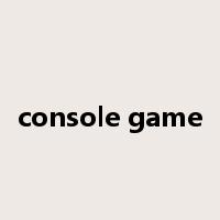 console game是什么意思