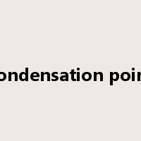 condensation point是什么意思
