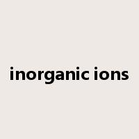 inorganic ions是什么意思