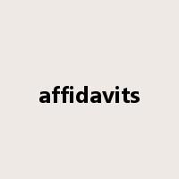 affidavits是什么意思