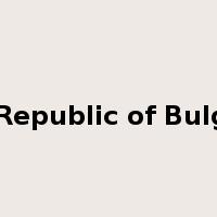 The Republic of Bulgaria是什么意思