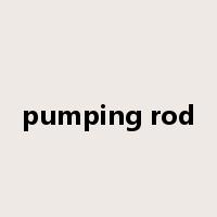 pumping rod是什么意思