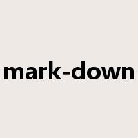 mark-down是什么意思
