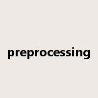 preprocessing是什么意思
