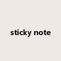 sticky note是什么意思
