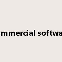 commercial software是什么意思