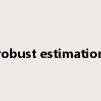 robust estimation是什么意思