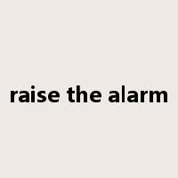 raise the alarm是什么意思