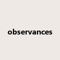 observances是什么意思