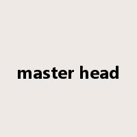 master head是什么意思