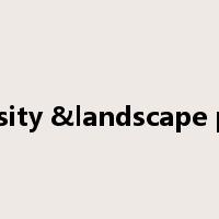 biodiversity &landscape planning是什么意思