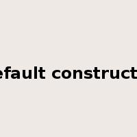 default constructor是什么意思