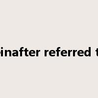 hereinafter referred to as是什么意思