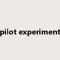 pilot experiment是什么意思