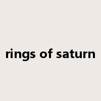rings of saturn是什么意思