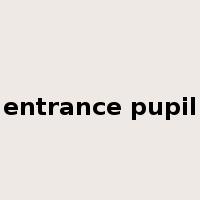 entrance pupil是什么意思