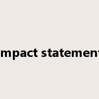 impact statement是什么意思
