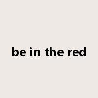 be in the red是什么意思