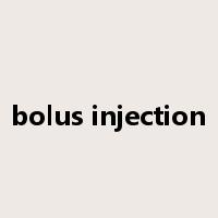 bolus injection是什么意思