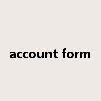 account form是什么意思
