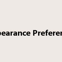 Appearance Preferences是什么意思