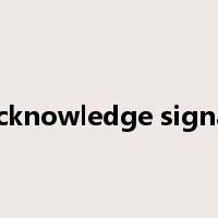 acknowledge signal是什么意思