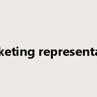 marketing representative是什么意思