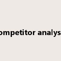 competitor analysis是什么意思