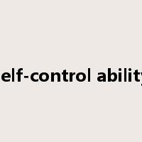 self-control ability是什么意思