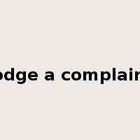 lodge a complaint是什么意思