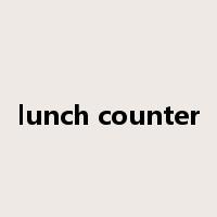 lunch counter是什么意思