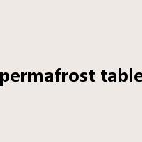 permafrost table是什么意思