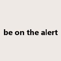 be on the alert是什么意思