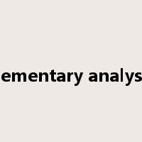 elementary analysis是什么意思