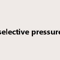 selective pressure是什么意思