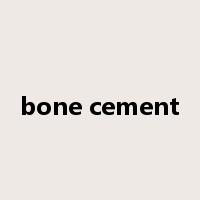 bone cement是什么意思