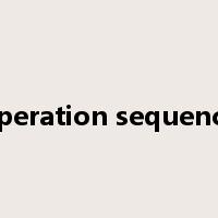 operation sequence是什么意思