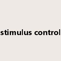 stimulus control是什么意思