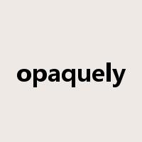 opaquely是什么意思