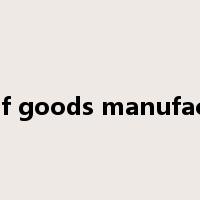 cost of goods manufactured是什么意思