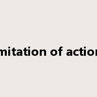 limitation of actions是什么意思