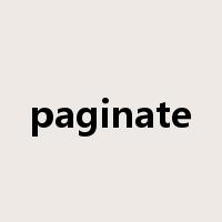 paginate是什么意思
