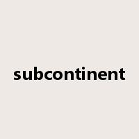 subcontinent是什么意思