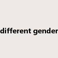 different gender是什么意思
