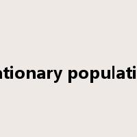 stationary population是什么意思
