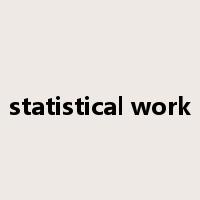statistical work是什么意思