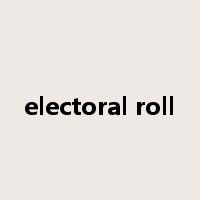 electoral roll是什么意思