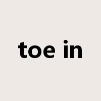 toe in是什么意思